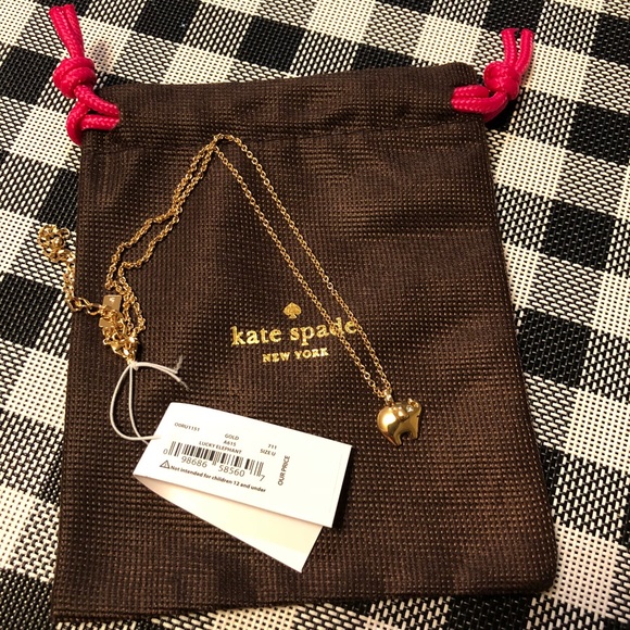 Kate Spade Lucky Elephant Necklace - Picture 3 of 3